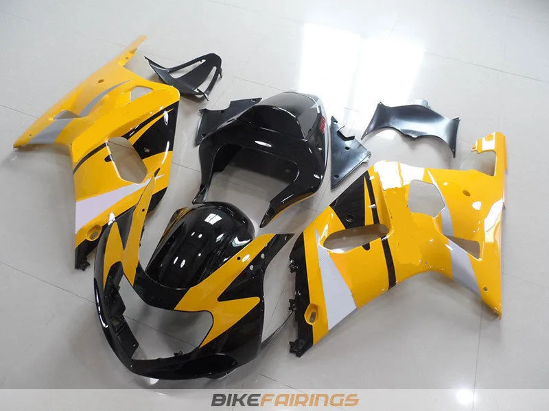 

New Motorcycles Fairings Kits Fit For Suzuki GSXR600 GSXR750 GSXR-600 750 01 02 03 2001 2002 2003 ABS Plastic black yellow