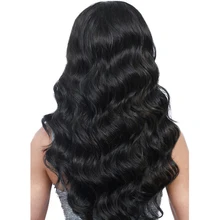 DLME Water Wave 180 Density Peruvian Hair Lace Front Wigs Glueless With Baby Hairs Around No Tangle Synthetic