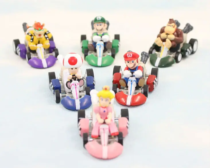 

1Set Mario Toy doll PVC Super Mario Bros Action Figures donkey kong dragon Free Shipping 6Pcs/Set