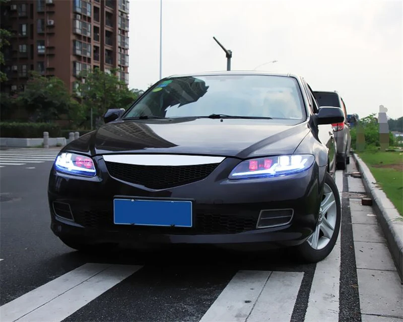 2005-2013 головной светильник s для Mazda 6 светодиодный налобный светильник M6 bi светодиодный проектор с линзами автомобильный Стайлинг светодиодный DRL динамический Поворотный Светильник s