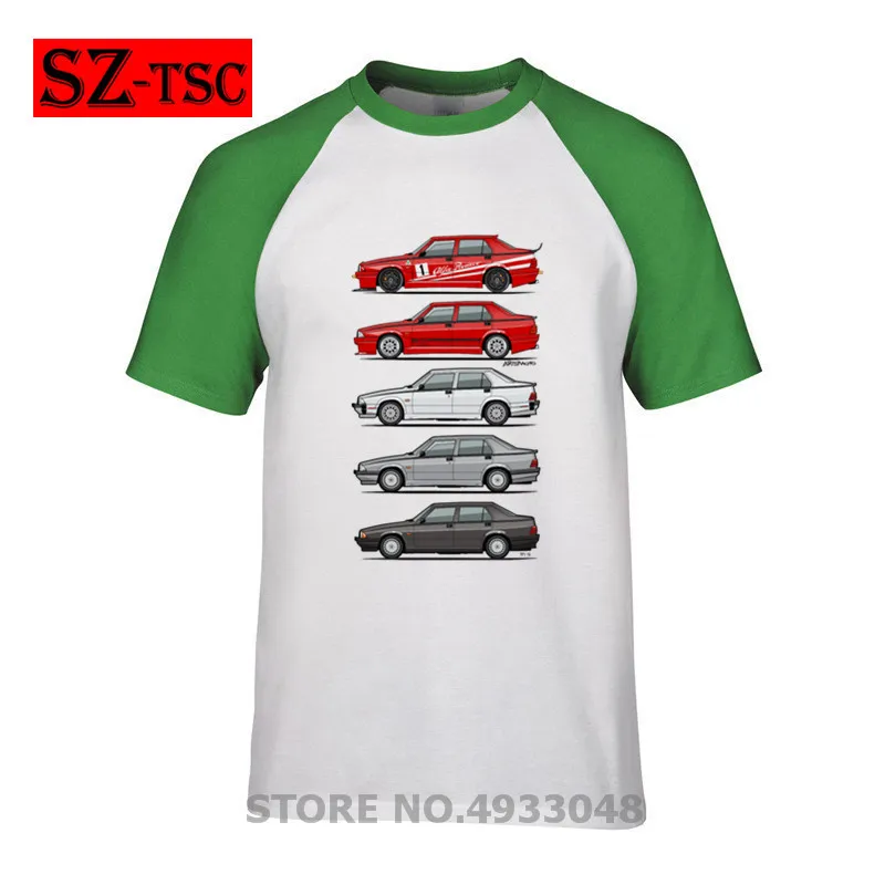 100% хлопок стек Alfa 75 Milano Tipo печатная мужская футболка Повседневная крутая модная с