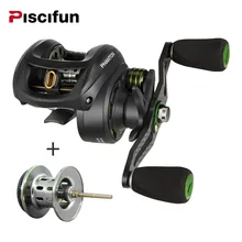 Piscifun Phantom+spool Fishing Reel Carbon Fiber Ultralight 162g Dual Brake 7.7kg Max Drag 7.0:1 Gear Lake Baitcasting Reel