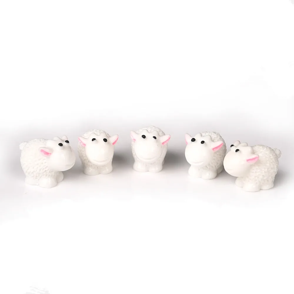 Miniature Figurines Cute Mini Animals Hedgehog Sheep Chicken 10Pcs/Set For Fairy Garden