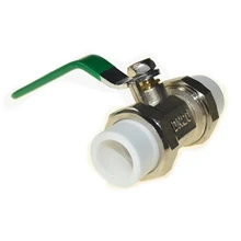 PPR латунный термоплавкий Сантехнический штуцер двойной Соединительный шаровой клапан