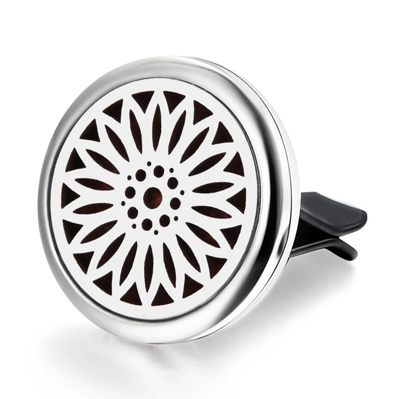 

Car Air Diffuser Locket kaleidoscope Stainless Steel Vent Freshener Car Essential Oil Diffuser Perfume Aromatherapy Necklace