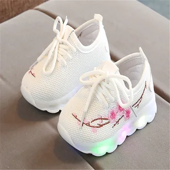 

New Spring Autumn Kids Led Shoes For Girl Boy Toddler Girls Sneakers Children Cartoon Sneakers With Light Soft Sports Led Shoes