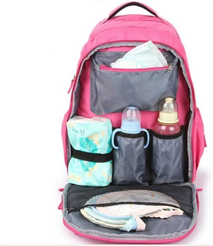 

32*19*42cm Fashion Dot Baby Diaper Bag Backpack High-Capacity Mother Mummy Baby Bag Multifunctional Insulation Bottle Nappy Bags