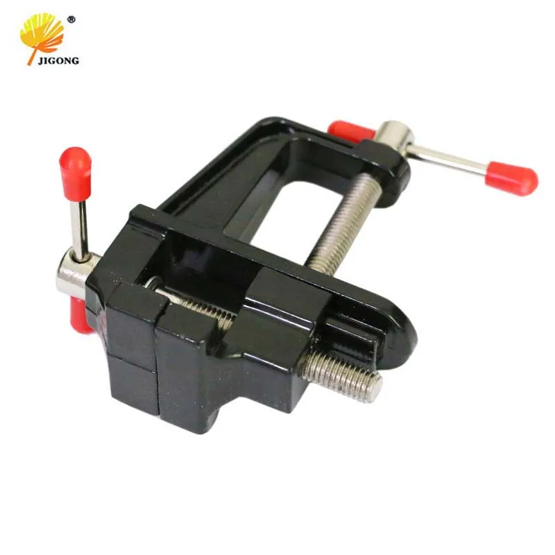 

JIGONG Hot Sale 39x35x19mm Aluminum MiniAture Small Jewelers Hobby Clamp On Table Bench Vise Tool