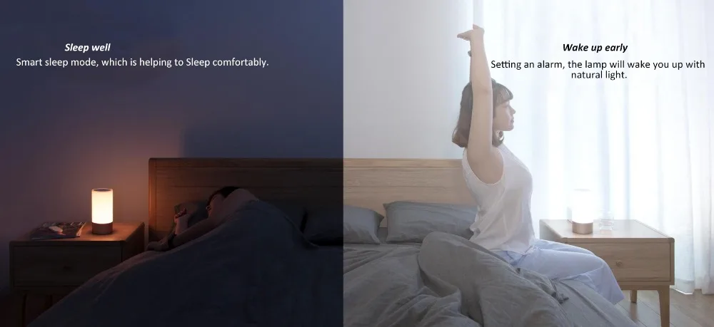 [Английская версия] Xiaomi Mijia Yee светильник светодиодный светильник Умный домашний Ночной светильник прикроватная лампа с дистанционным сенсорным управлением