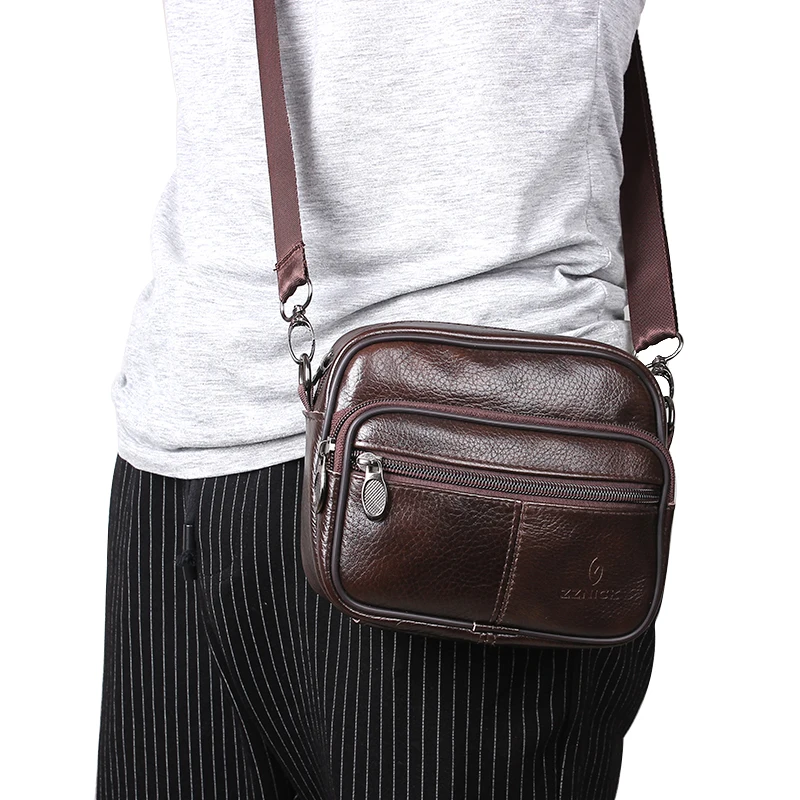 Elunico пояса из натуральной кожи Сумки Винтаж Для Мужчин's Crossbody сумка курьерские