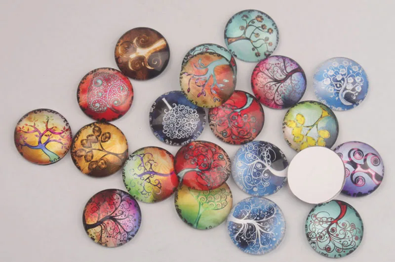 

40PCS Mixed Lots of 25mm Glass Cabochon Dome Flatbacks