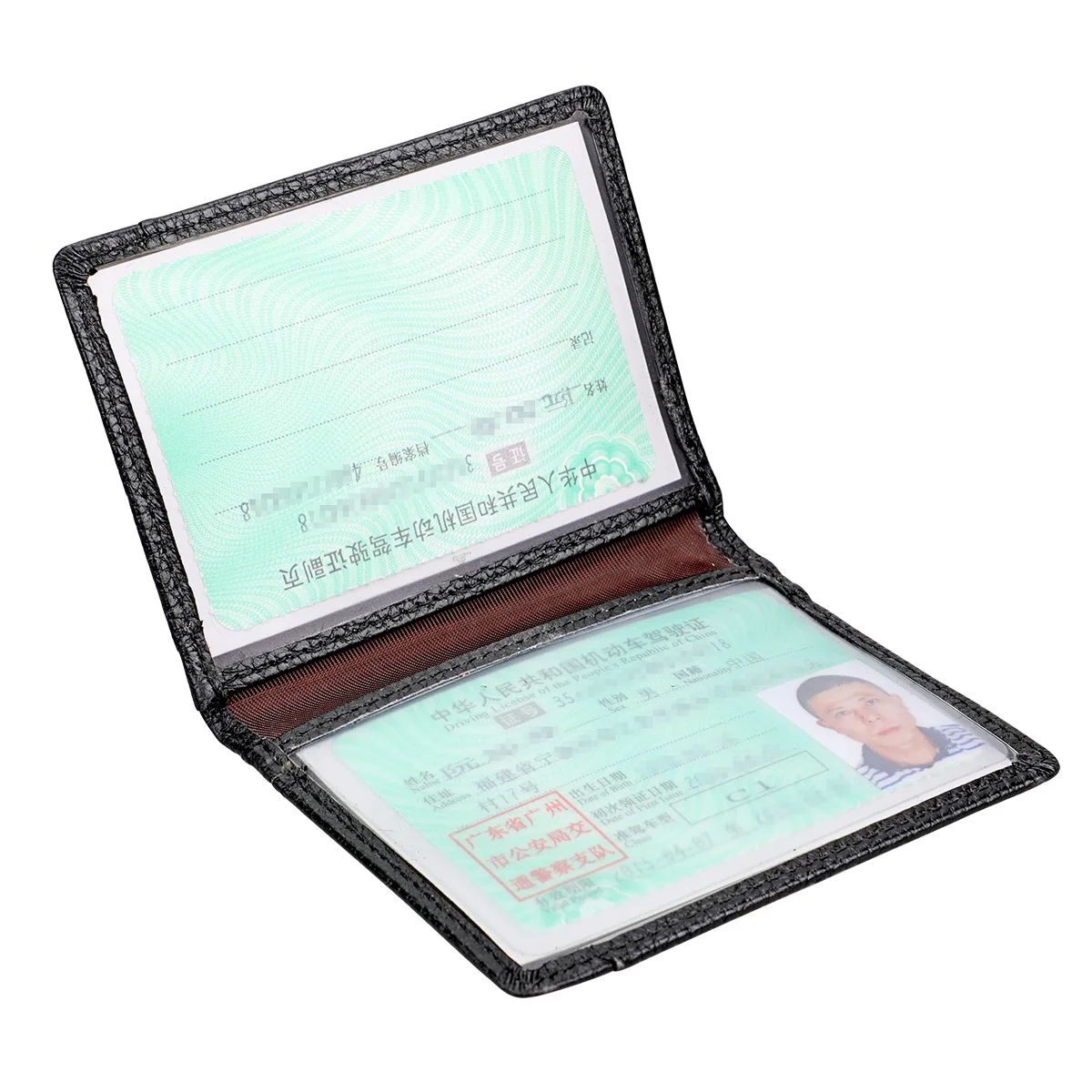 Fashion Genuine Cow Leather on Cover for Car Driving Documents Card Credit Holder Thin Auto Driver License Bag Wallet Badge Case
