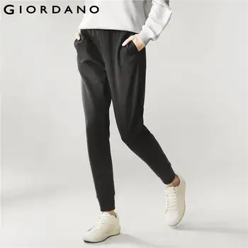 

Giordano Women Jogger Pants Pile Coating Casual Pants Smooth Pantaloni Femmina Modern Slim Fit Ladies Solid Cotton Clothing