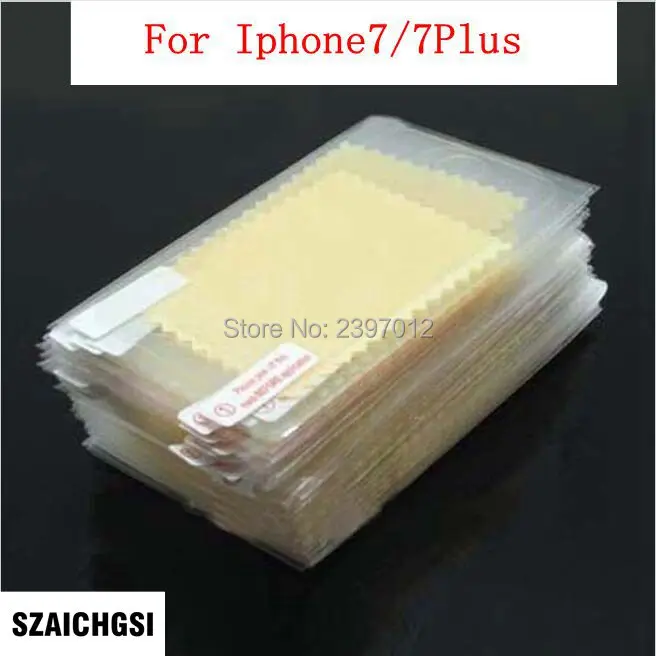 

SZAICHGSI clear screen protector for iPhone 7/7plus screen protective film screen guard with cleaning cloth wholesale 1000pcs