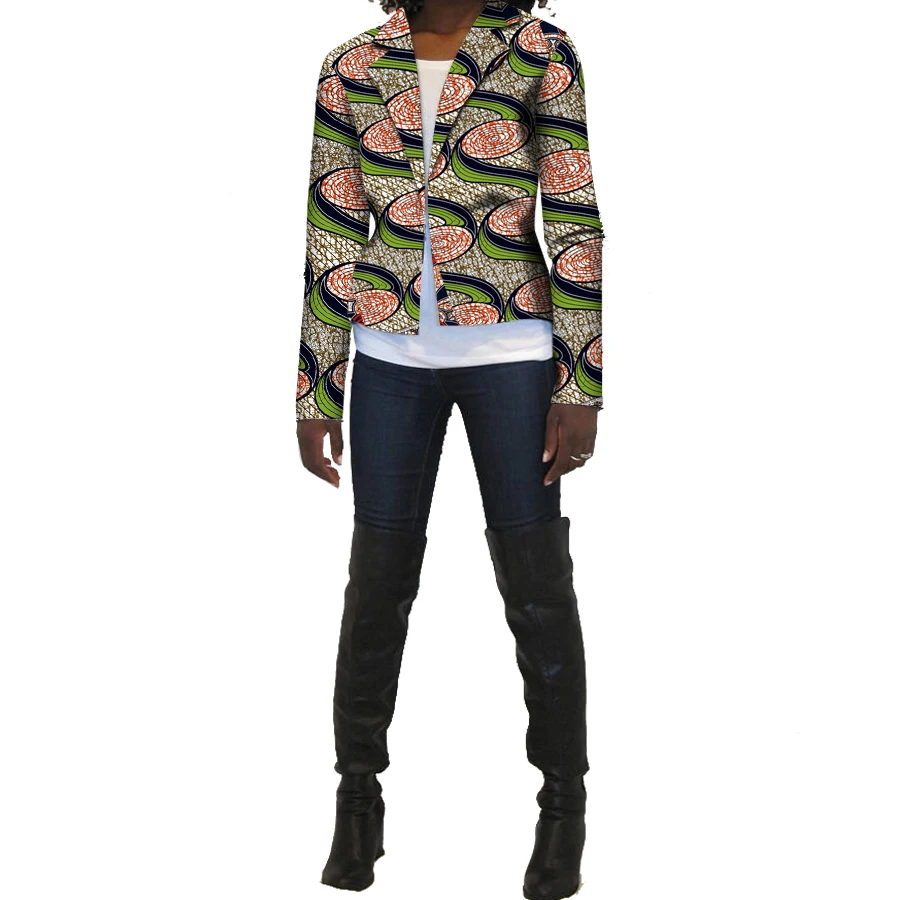African Print Suit font b Jacket b font Africa Festive Ladies Long Sleeve Tailored Blazers font