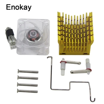 

Enokay 1Set Golden DIY NorthBridge Heatsink Chipest Cooler Radiator 40x38x36mm with 40mm x 20mm Cooling Fan 4020