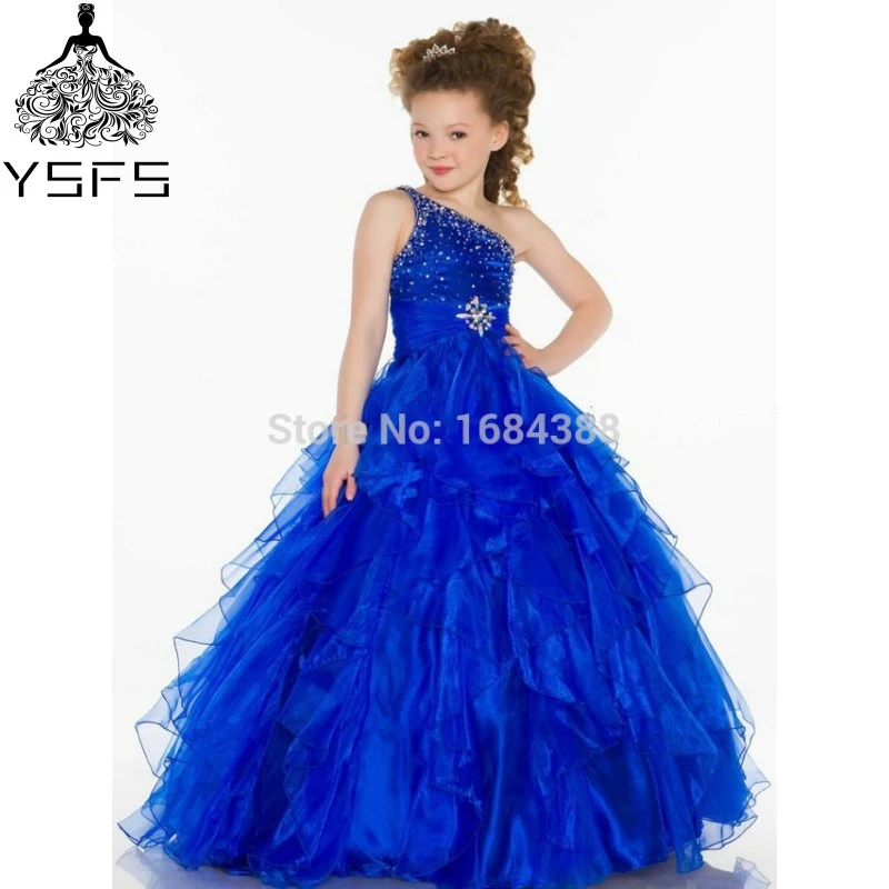 vestido para daminha azul royal