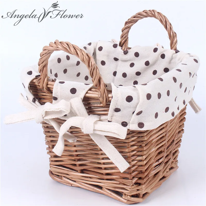 HI quality rattan basket vase silk flowers artificial flower home