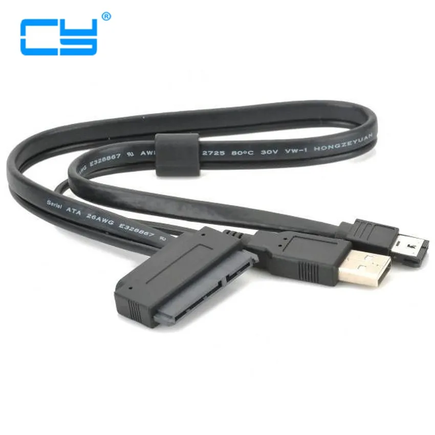 Жесткий диск 2 5 дюйма SATA 22Pin в Esata Data + кабель с питанием от USB 50 см|Компьютерные