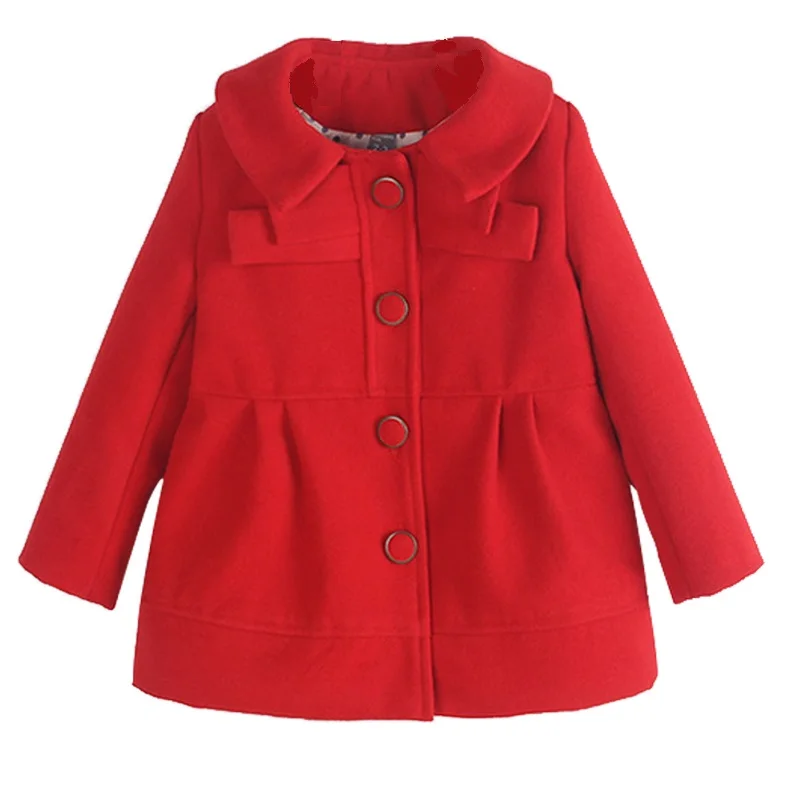 

2017 Autumn winter New cute Pure color Girls princess cloth coat children Long sleeve girl clothes,Christmas party Girl cloth