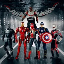 Buy Apaffa The Avengers Iron Man War Machine Captain America Winter Soldier Ant-Man PVC Action Figure Model Toys For Grownups Free Shipping