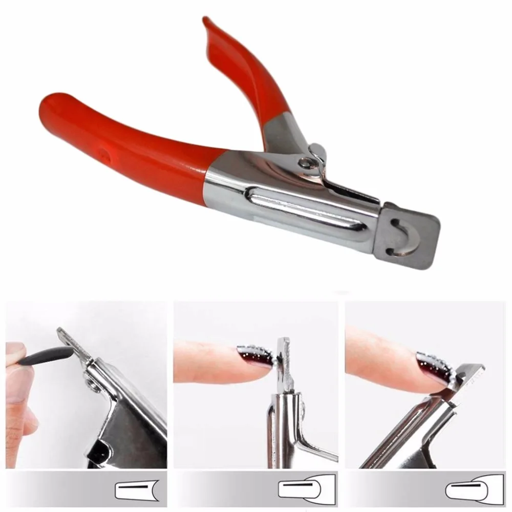

2017 Hot Sale Manicure Pedicure Nail Art Edge Cutter False Tips Nail Clippers UV Acrylic Gel Stainless Steel Nail Scissors Tools