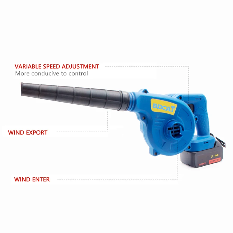 BDCAT 21V Lithium Battery Cordless Blower Electric Air Blower Industrial Grade