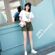 

Summer Female Wrinkle High Waist Loose Thin Section Wide Range Of Chiffon Legs shorts Korean Fashion Sexy