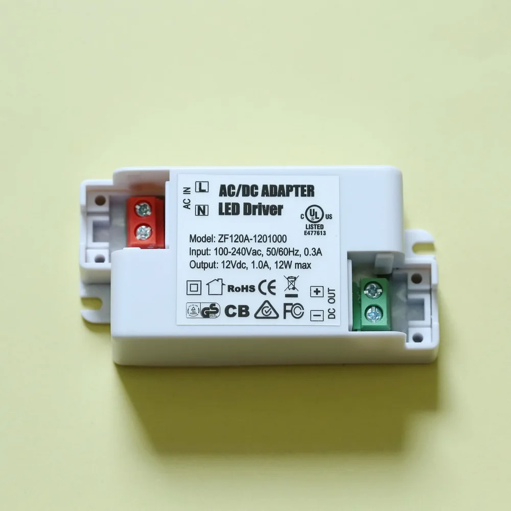 Бесплатная доставка 100 шт./лот постоянное напряжение 12V1A 12 Вт UL CE GS SAA CB