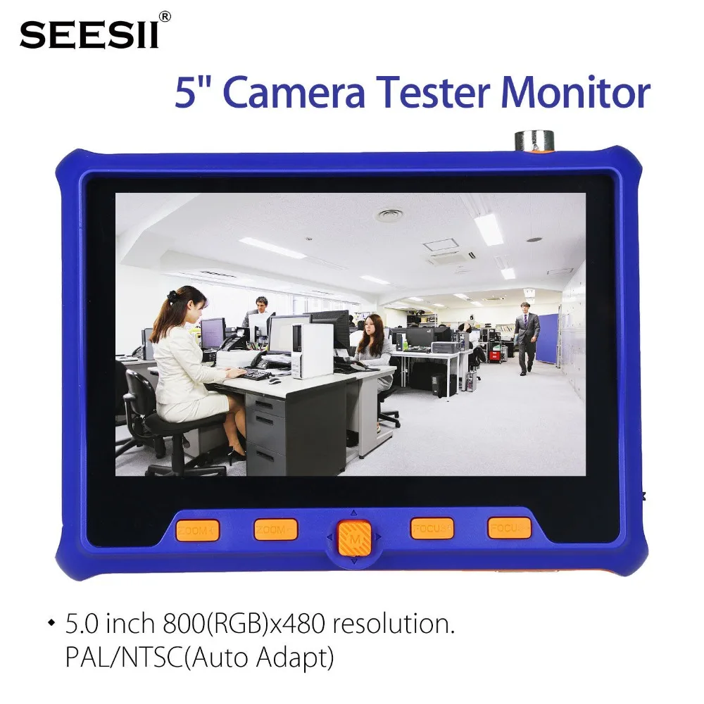 SEESII 5900 5 "1080 P камера тест er монитор TVI CVI AHD CVBS Аналоговый Тест HDMI VGA инструмент ввода ЖК-экран BNC кабель камера тест ing