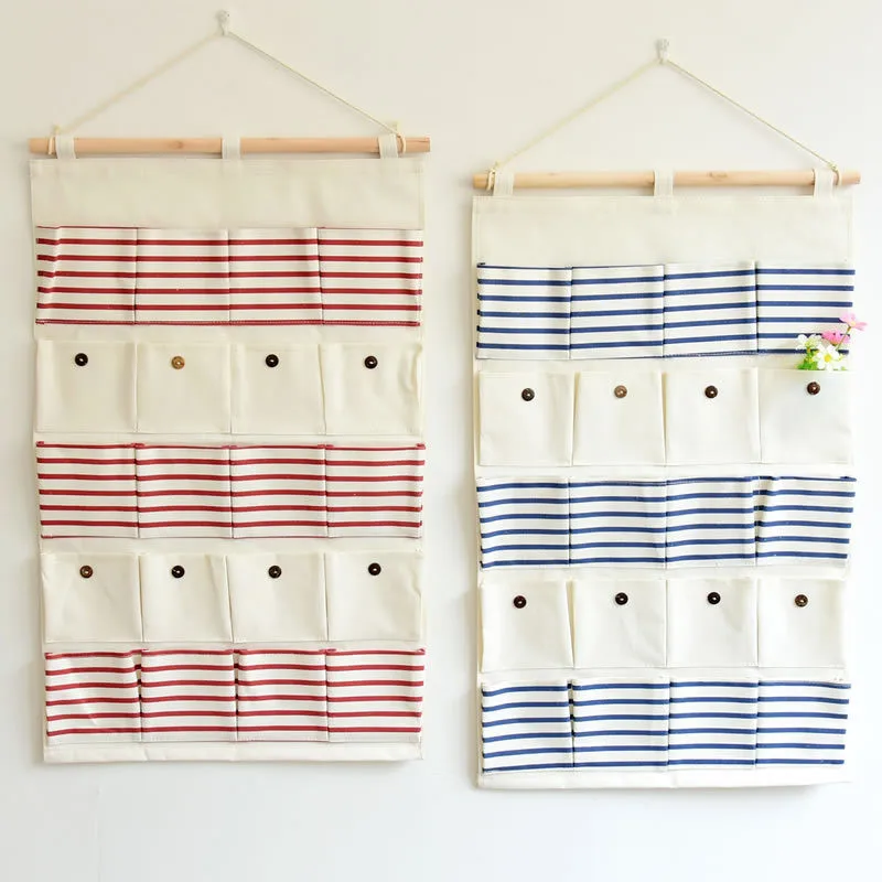 20 Pockets Organizadores Wall Hanging Storage Bags Hanging Organizer