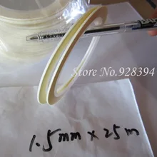 5x 1.5 мм* 25 м кремово-белый бумажная Клейкие ленты хорошо для пальцев Лаки для ногтей Живопись украшения