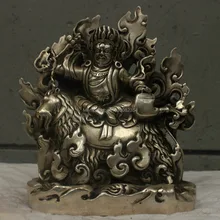 Китайский Китай Культура Handmade Бронзовая Серебряная Статуя Кинг-Конг Скульптура Будды