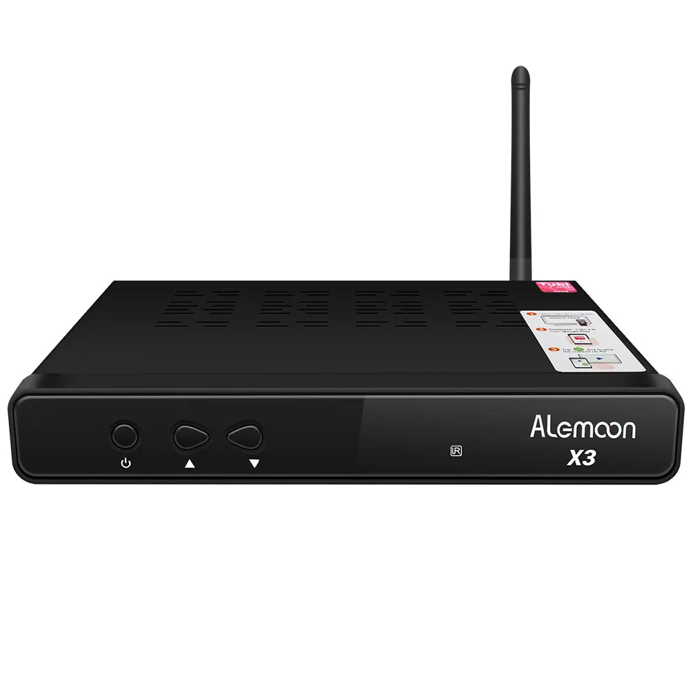Alemoon X3 DVB T2 гибридный цифровой ресивера с функцию литье принести OTT Contants поддержка