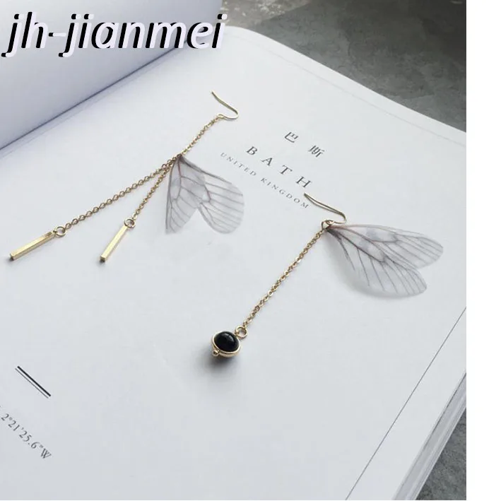 

Jewelry Asymmetric Butterfly Wings Tassel Earrings Vintage Handmade Minimalist Wind Fairy Earrings