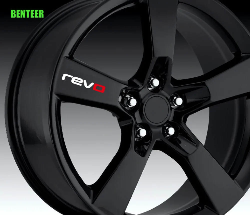 4 шт. наклейка на колеса для volkswagen revo golf 6 7 polo Sagitar B6 R36 B7L CC Touran Passat b8 audi A1 A3 A4