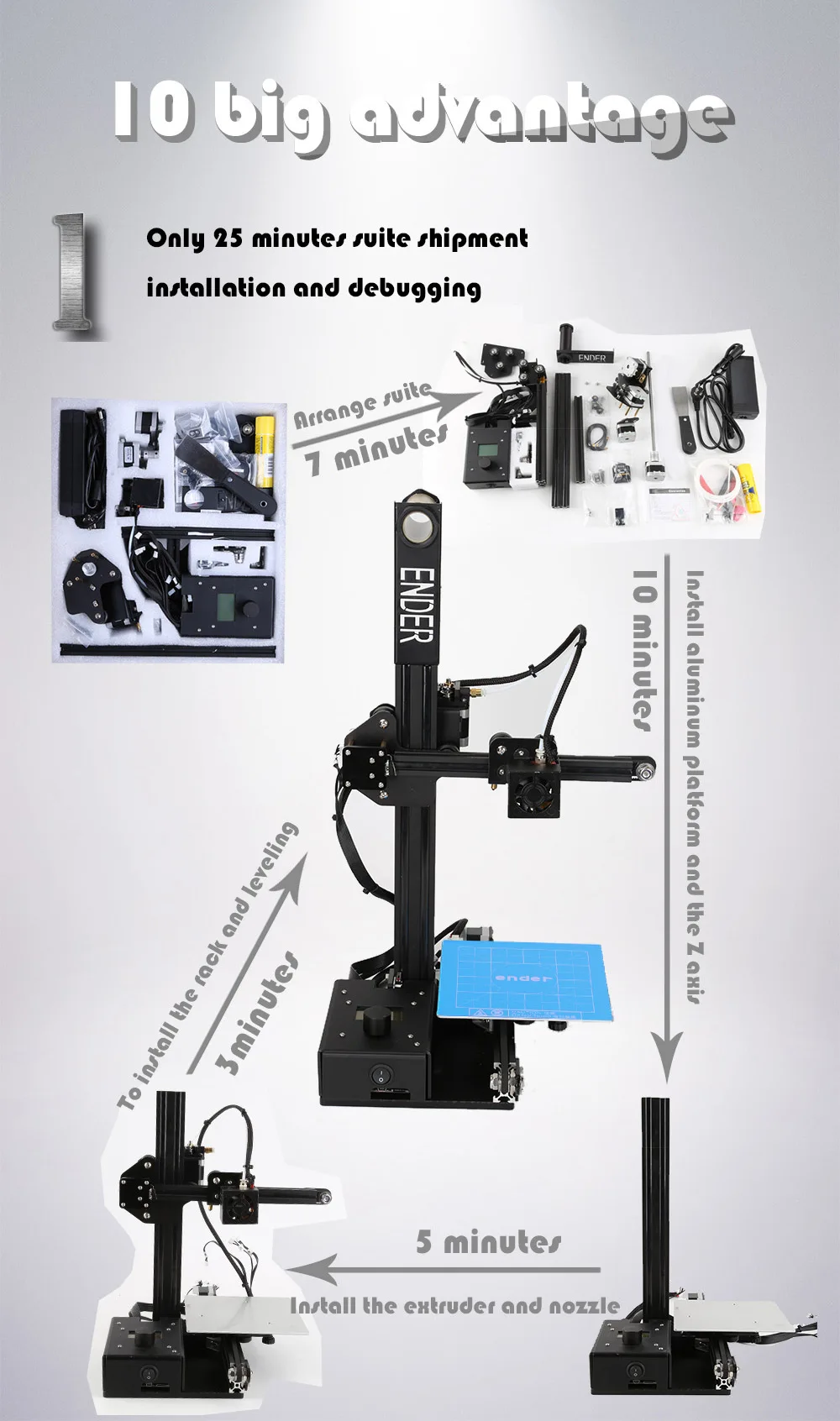 Creality Ender-2 Mini 3D Printer Kit 