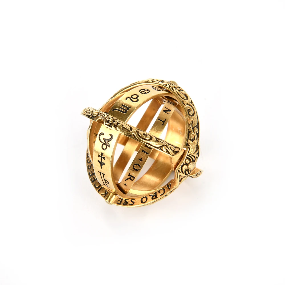 Ретро ручной работы медное астрономическое кольцо 16 век Германия, которое разворачивается в астрономическое кольцо «Сфера» выцветший эффект