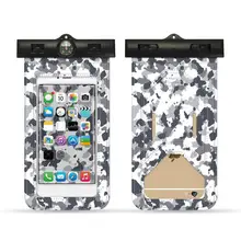 Камуфляжная водонепроницаемая сумка для мобильного телефона, герметичный защитный чехол для смартфона из ПВХ с плечевой ремень для плавания, серфинга, катания на лодках