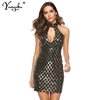 Sexy Plaid sequins summer dress women vintage Black Red office party dress elegant luxury Night club bodycon dresses vestido New ► Photo 1/6