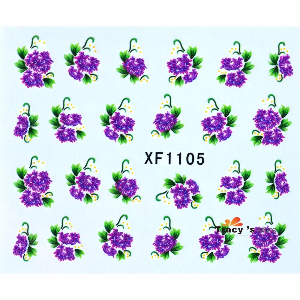 50 листов, сделай сам, красота, цветок, водяные знаки, наклейки для ногтей, наклейки для ногтей, смешанный дизайн, случайные стили, TRXF1101-1150