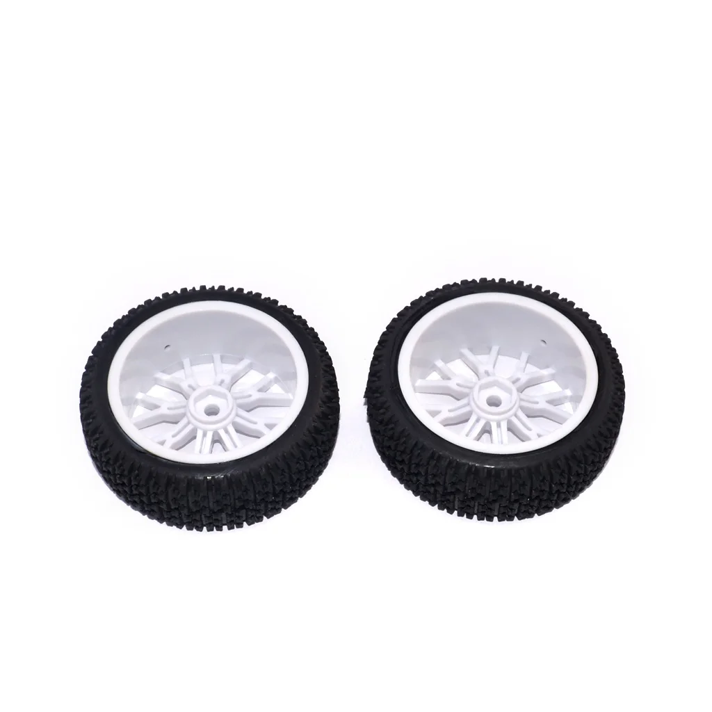 2 Pieces Rally Tire Off-road Car Tire Buggy Tyre Pull Rally Wheels for 1/16 HPI HSP Hobao Savage Wltoy