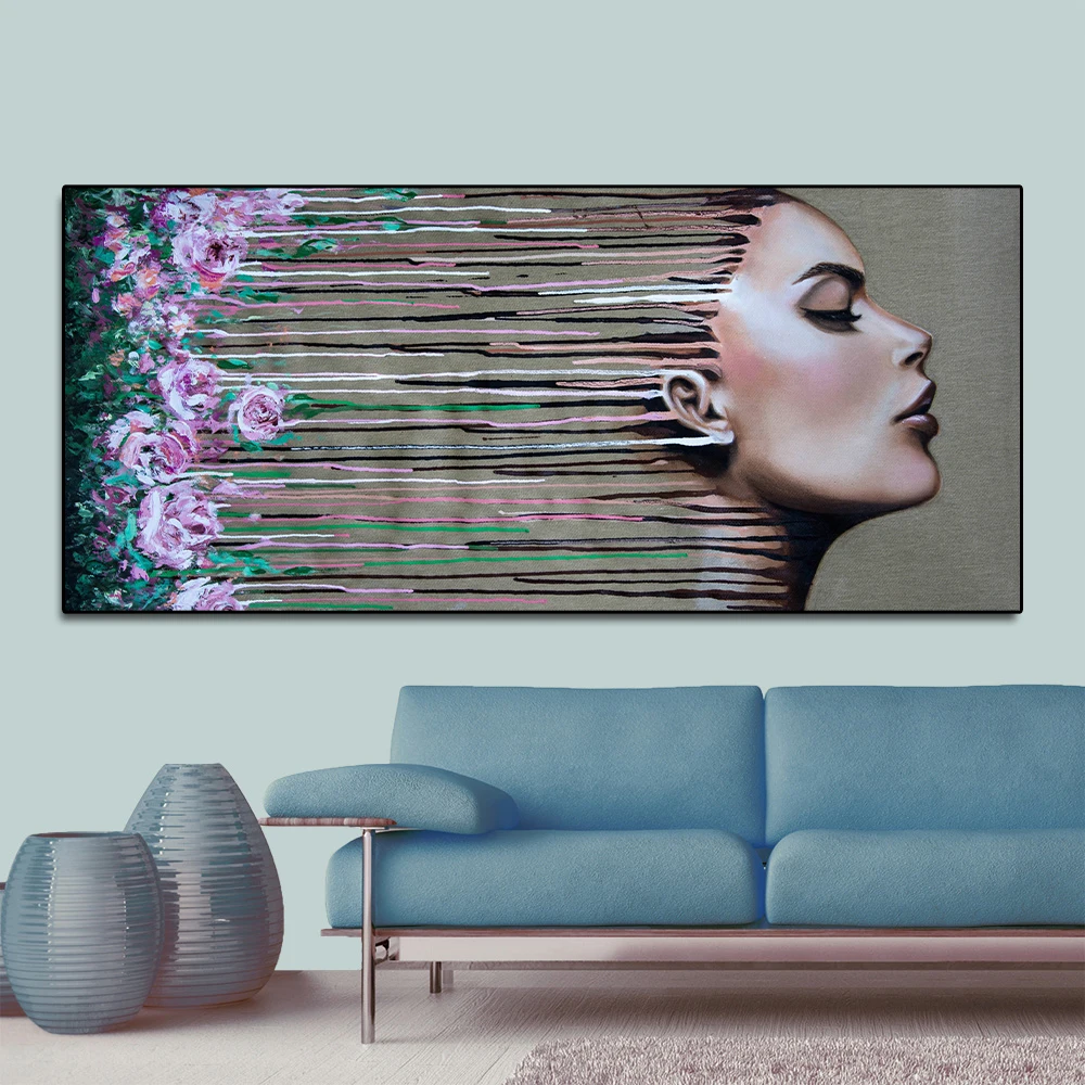 Flower Wall Art Canvas Print Painting Home Office Hallway Decor No Frame