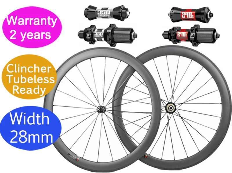 Best Sale Width 28mm Dt 350s 240s Carbon Road Bike Wheels Clincher Tubeless Ceramic Hub High Tg Customized Logo 38mm 50mm Wheelset 700c September 2020