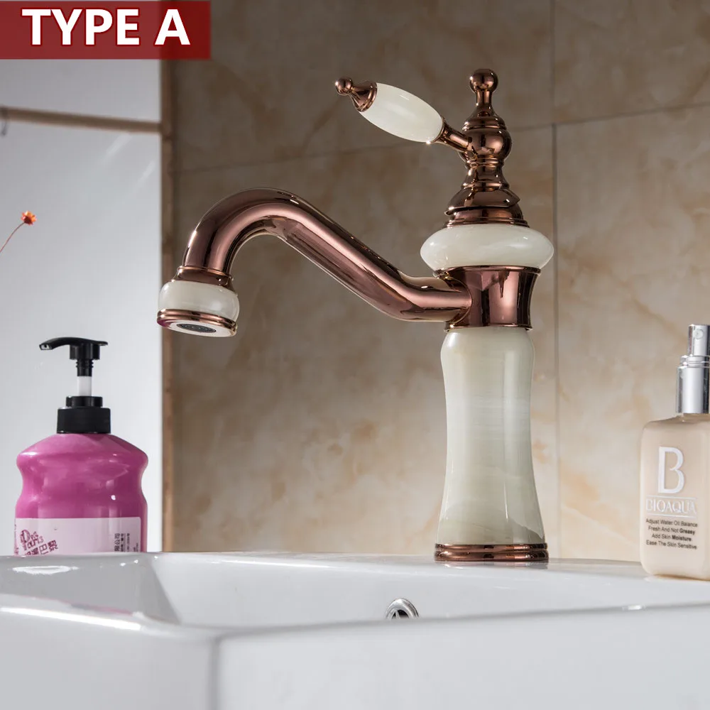 Bathroom Basin Faucet Rose gold Bronze Brass Mixer solid copper Luxury Europe style Tap Torneiras Para Banheiro crane 1