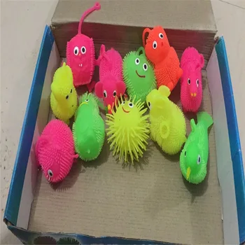 

Luminous plush ball luminous hedgehog elastic flash ball ball toy wholesale