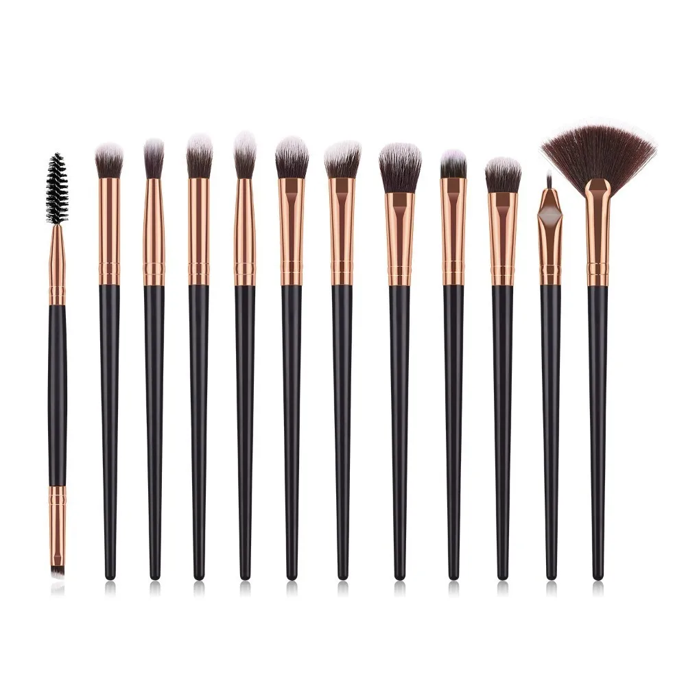 New Make Up Brushes Set 2/3/12pcs Professional Makeup Brushes Set Blending Eyebrow Eyeshadow Fan Brush Beauty Pincel Maquiagem - Handle Color: H12pcs XS