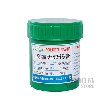 

SD-588 High Temperature Lead-Free Zero Halogen Solder Paste For SMT Solder Paste Tin Silver Copper Solder Paste Sn96.5Ag3Cu0.5