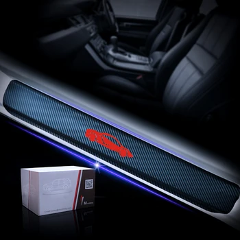 

Sticker Door Sill Protector Car Accessories Will 4d Carbon Liber Vinyl Cuff Late 4pcs