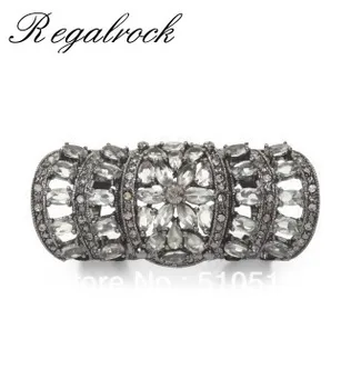 

Regalrock Motif Crystal Armor Knuckle Ring